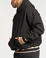 black oversized hoodie